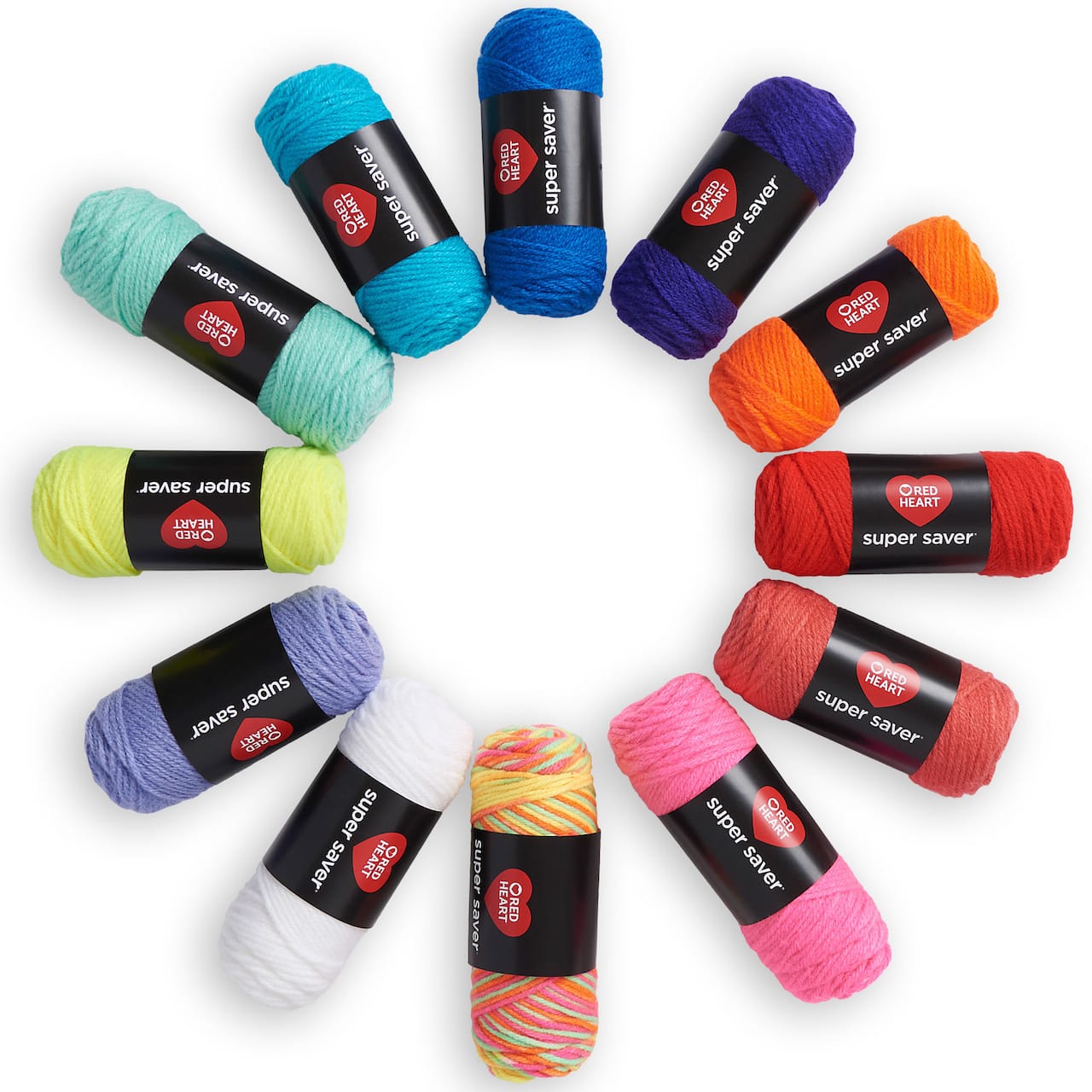 Red Heart® Super Saver® 12 Skein Super Craft Yarn Kit